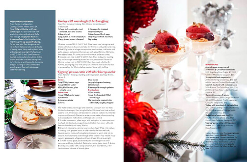 Christmas Banquet Rezept Feature elegant festlicher Anlass mit gedecktem Tisch Glas Essen Trinken rot